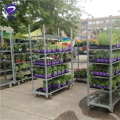 Blumenregal aus Maschendraht
